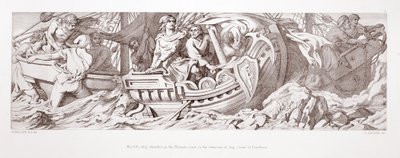 La nave di Harold arenata sulla costa normanna, nel territorio di Guy, conte di Ponthieu, da 
